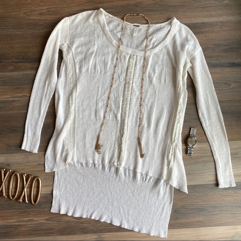 Free People Ivory Light Sweater